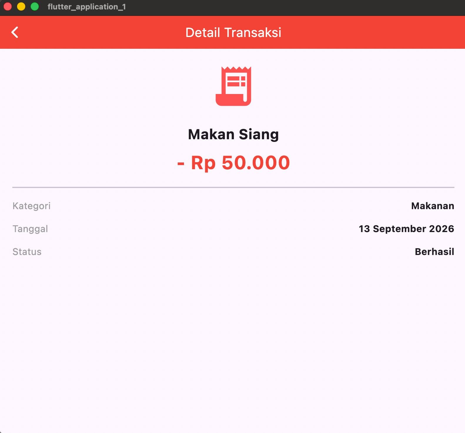 Detail Transaksi Passing Data